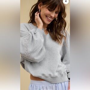 Aerie Hey Crochet Sweatshirt